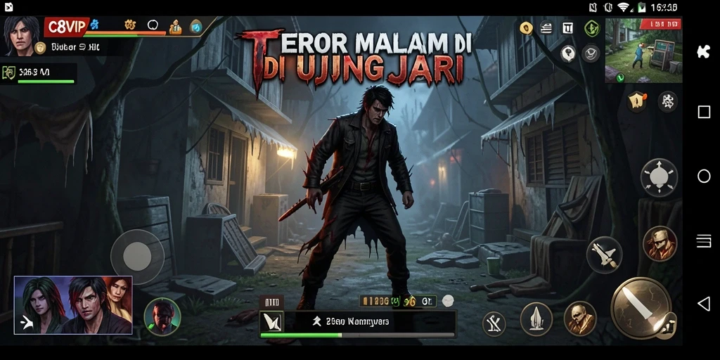 Tangkapan layar gameplay C8VIP yang menyeramkan dan intens.