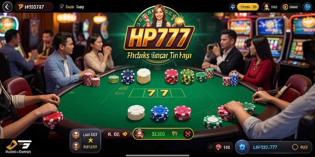 Tampilan gameplay HP777 yang menawan dengan dealer langsung.