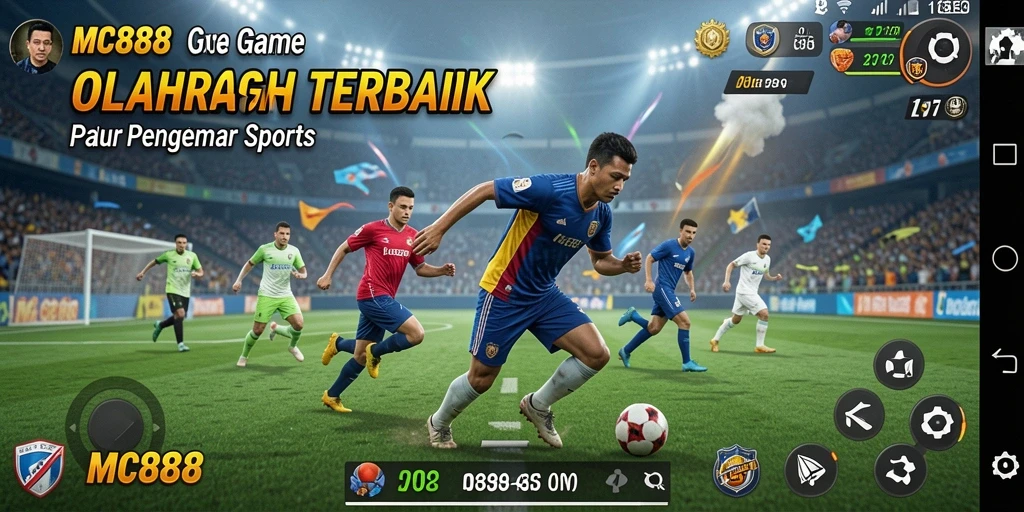 Tampilan screenshot MC888 menampilkan aksi seru dari berbagai cabang olahraga.