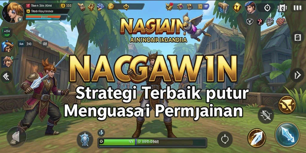 Tampilan gameplay NAGAWIN yang menegangkan dan penuh strategi.